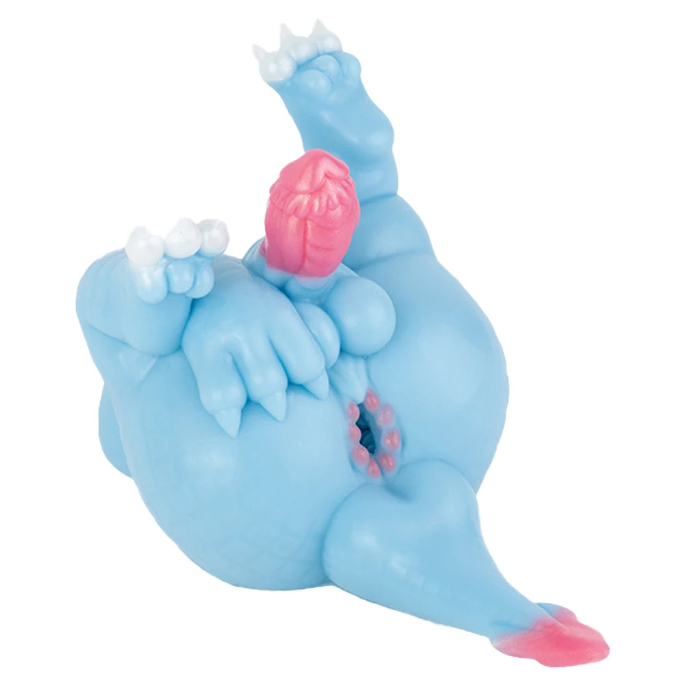 Dragon Valley Fantasy Stroker Azure Dragon Pussy Dual-channel Silicone Masturbation Cup Male Masturbator Adult Sex Toy Wholesale