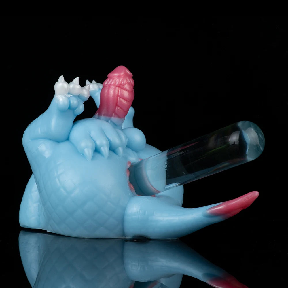 Dragon Valley Fantasy Stroker Azure Dragon Pussy Dual-channel Silicone Masturbation Cup Male Masturbator Adult Sex Toy Wholesale